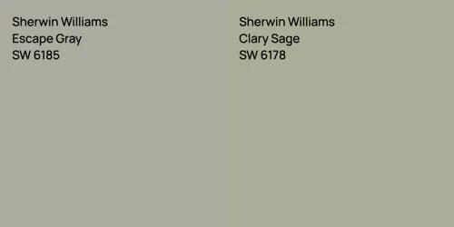 SW 6185 Escape Gray vs SW 6178 Clary Sage