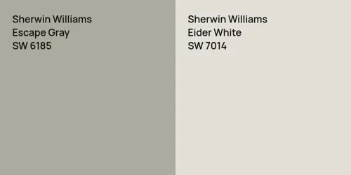 SW 6185 Escape Gray vs SW 7014 Eider White