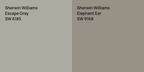 SW 6185 Escape Gray vs SW 9168 Elephant Ear