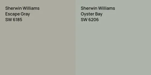 SW 6185 Escape Gray vs SW 6206 Oyster Bay