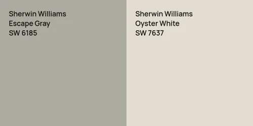 SW 6185 Escape Gray vs SW 7637 Oyster White