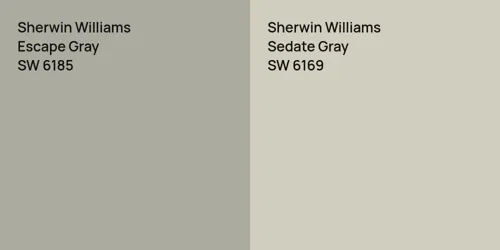 SW 6185 Escape Gray vs SW 6169 Sedate Gray