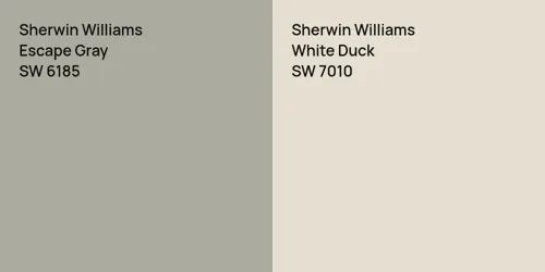 SW 6185 Escape Gray vs SW 7010 White Duck