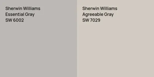 SW 6002 Essential Gray vs SW 7029 Agreeable Gray