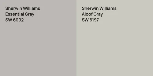 SW 6002 Essential Gray vs SW 6197 Aloof Gray