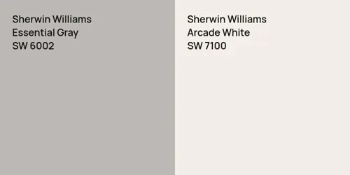 SW 6002 Essential Gray vs SW 7100 Arcade White