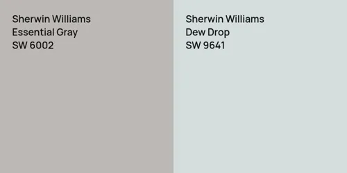 SW 6002 Essential Gray vs SW 9641 Dew Drop