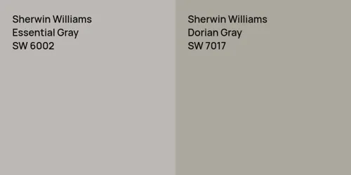 SW 6002 Essential Gray vs SW 7017 Dorian Gray