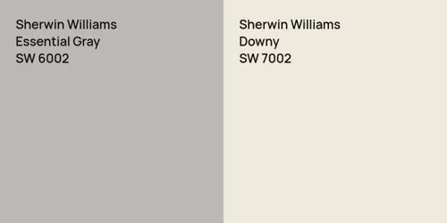 SW 6002 Essential Gray vs SW 7002 Downy