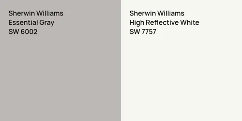 SW 6002 Essential Gray vs SW 7757 High Reflective White