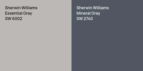 SW 6002 Essential Gray vs SW 2740 Mineral Gray