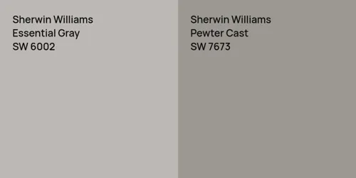 SW 6002 Essential Gray vs SW 7673 Pewter Cast