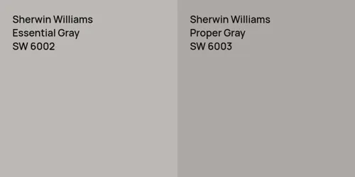 SW 6002 Essential Gray vs SW 6003 Proper Gray