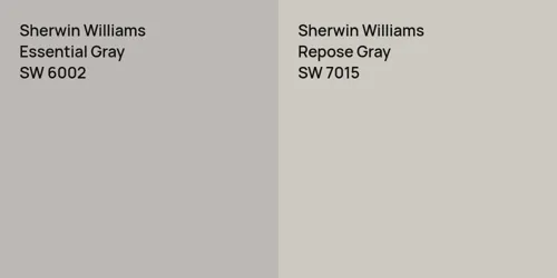 SW 6002 Essential Gray vs SW 7015 Repose Gray