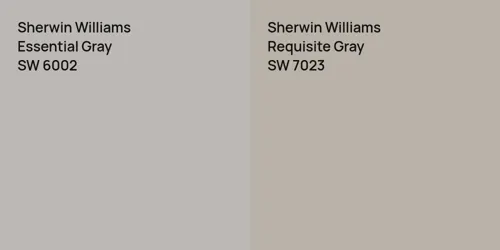 SW 6002 Essential Gray vs SW 7023 Requisite Gray