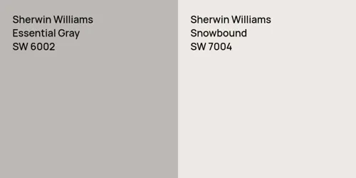 SW 6002 Essential Gray vs SW 7004 Snowbound