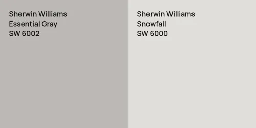 SW 6002 Essential Gray vs SW 6000 Snowfall