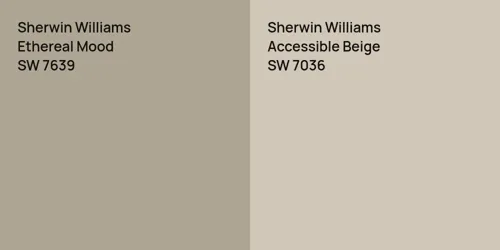 SW 7639 Ethereal Mood vs SW 7036 Accessible Beige