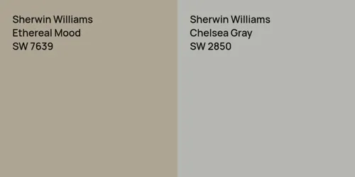 SW 7639 Ethereal Mood vs SW 2850 Chelsea Gray