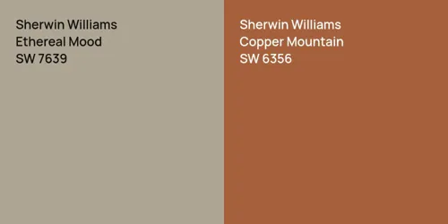 SW 7639 Ethereal Mood vs SW 6356 Copper Mountain