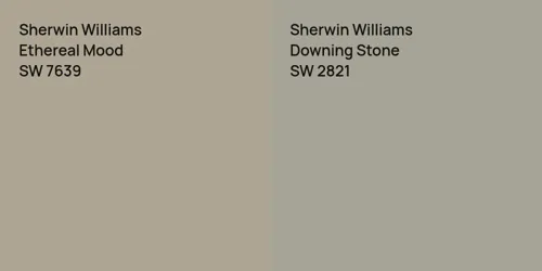 SW 7639 Ethereal Mood vs SW 2821 Downing Stone