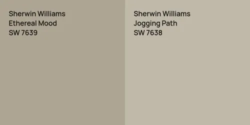 SW 7639 Ethereal Mood vs SW 7638 Jogging Path