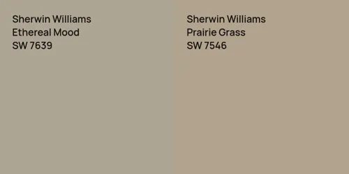 SW 7639 Ethereal Mood vs SW 7546 Prairie Grass