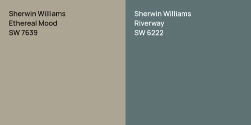 SW 7639 Ethereal Mood vs SW 6222 Riverway