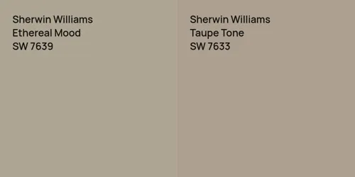 SW 7639 Ethereal Mood vs SW 7633 Taupe Tone