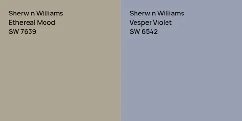 SW 7639 Ethereal Mood vs SW 6542 Vesper Violet