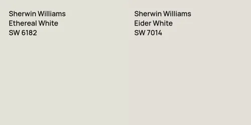 SW 6182 Ethereal White vs SW 7014 Eider White