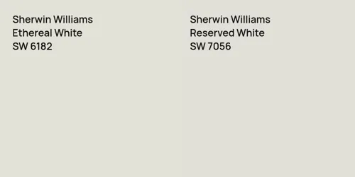 SW 6182 Ethereal White vs SW 7056 Reserved White