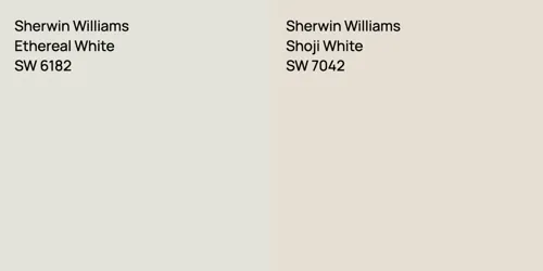 SW 6182 Ethereal White vs SW 7042 Shoji White