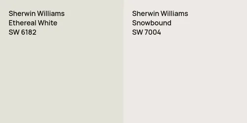 SW 6182 Ethereal White vs SW 7004 Snowbound