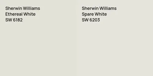 SW 6182 Ethereal White vs SW 6203 Spare White