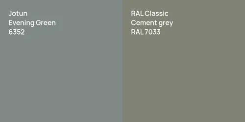 6352 Evening Green vs RAL 7033  Cement grey