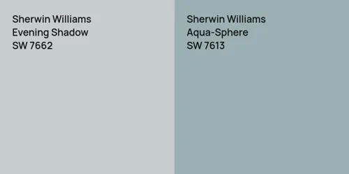 SW 7662 Evening Shadow vs SW 7613 Aqua-Sphere