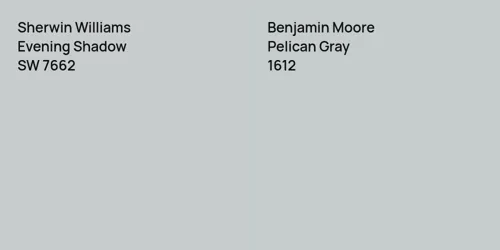 SW 7662 Evening Shadow vs 1612 Pelican Gray