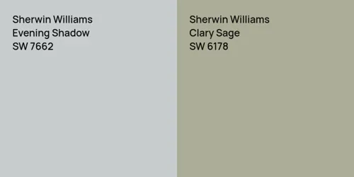 SW 7662 Evening Shadow vs SW 6178 Clary Sage