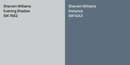 SW 7662 Evening Shadow vs SW 6243 Distance