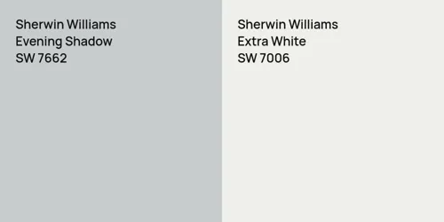 SW 7662 Evening Shadow vs SW 7006 Extra White