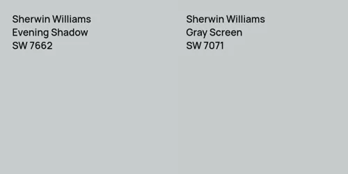 SW 7662 Evening Shadow vs SW 7071 Gray Screen