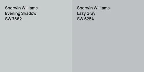 SW 7662 Evening Shadow vs SW 6254 Lazy Gray