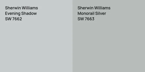 SW 7662 Evening Shadow vs SW 7663 Monorail Silver