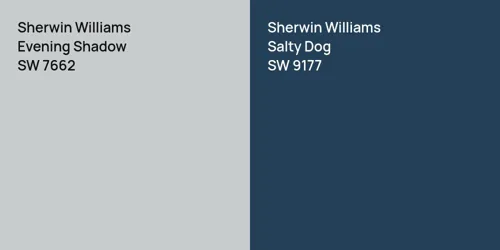 SW 7662 Evening Shadow vs SW 9177 Salty Dog