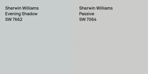 SW 7662 Evening Shadow vs SW 7064 Passive