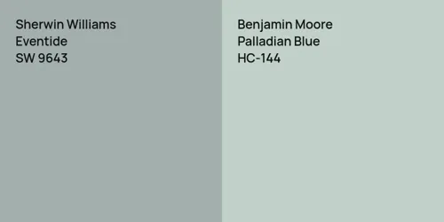 SW 9643 Eventide vs HC-144 Palladian Blue