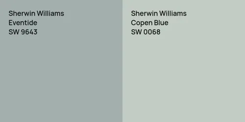 SW 9643 Eventide vs SW 0068 Copen Blue