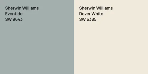 SW 9643 Eventide vs SW 6385 Dover White