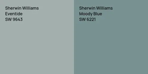 SW 9643 Eventide vs SW 6221 Moody Blue